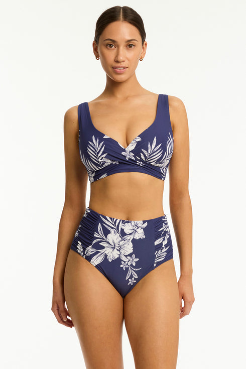 Sea Level Aloha Cross Front Multifit Bra